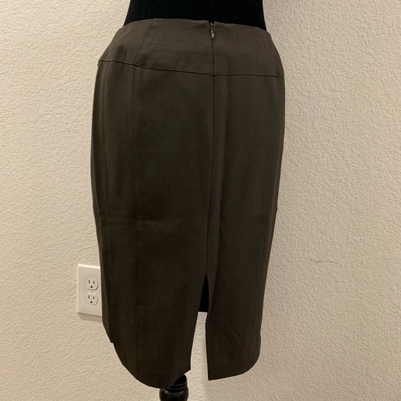 Chocolate Brown Pencil Skirt - Picture 3 of 4